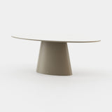 Laskasas Kelly Dining Table in Beige Grey Lacquer Matte