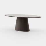Laskasas Kelly Dining Table in Smoked Eucalyptus Veneer Matte