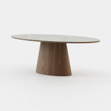 Laskasas Kelly Dining Table in Walnut Veneer Matte