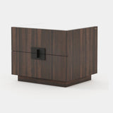 Laskasas Lady Bedside Table in Smoked Eucalyptus Veneer Matte