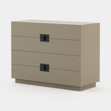 Laskasas Lady Chest of Drawers in Beige Grey Lacquer Matte
