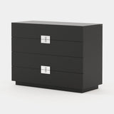 Laskasas Lady Chest of Drawers in Black Lacquer Matte