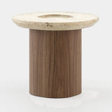 Laskasas Lao Side Table in Walnut Veneer Matte