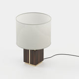 Laskasas Little Jack Table Lamp in Smoked Eucalyptus Veneer Matte, third view