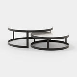 Laskasas Lua Coffee Table in Carrara Polished Marble