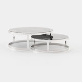 Laskasas Lua Coffee Table in Nero Marquina Polished Marble