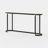 Laskasas Lyssa Console in Carrara Polished Marble