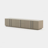 Laskasas Macau TV Cabinet in Beige Grey Lacquer Matte