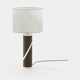 Laskasas Martin Table Lamp in Smoked Eucalyptus Veneer Matte