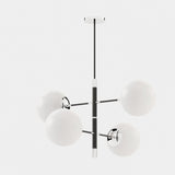 Laskasas Meredith Suspension Lamp in Polished Stainless Steel, third view