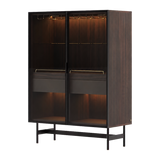 Laskasas Morrison Bar Cabinet in Smoked Eucalyptus with transparent background