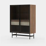Laskasas Morrison Bar Cabinet in Walnut Veneer Matte