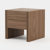 Laskasas Mucala Bedside Table in Walnut Veneer Matte