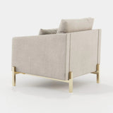 Laskasas Munique Armchair in Xangai Sand weave, fourth view