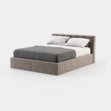 Laskasas Norma Bed in Vienna Khaki velvet