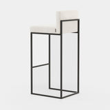 Laskasas Peter Bar Stool in Xangai White weave, fourth view