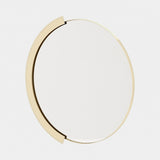 Laskasas Phill Mirror in Gilded Polished Stainless Steel