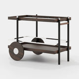 Laskasas Pitt Tea Cart in Smoked Eucalyptus Veneer Matte, fourth view