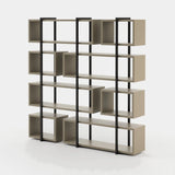 Laskasas Praga Bookshelf in Beige Grey Lacquer Matte