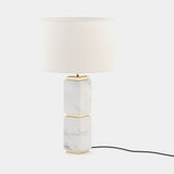 Laskasas Quentin Table Lamp in Carrara Polished Marble