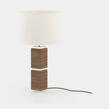 Laskasas Quentin Table Lamp in Walnut Veneer Matte