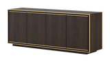 Laskasas Rick Sideboard 200 cm — wood finish, perspective view