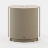 Laskasas Riga Side Table in Beige Grey Lacquer Matte