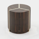 Laskasas Riga Side Table in Smoked Eucalyptus Veneer Matte, third view
