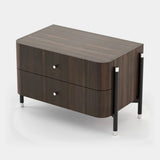 Laskasas Rosie Bedside Table in Smoked Eucalyptus Veneer Matte, third view