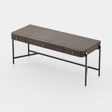 Laskasas Rosie Desk in Smoked Eucalyptus Veneer Matte, third view