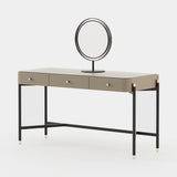 Laskasas Rosie Dressing Table in Beige Grey Lacquer Matte
