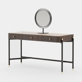 Laskasas Rosie Dressing Table in Smoked Eucalyptus Veneer Matte