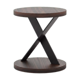 Laskasas Sally Side Table — Smoked Eucalyptus Veneer Matte