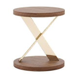 Laskasas Sally Side Table — Walnut Veneer Matte