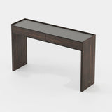 Laskasas Samos Console in Smoked Eucalyptus Veneer Matte, third view