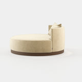 Laskasas Scarlet Chaise Longue in Xangai Beige weave, third view