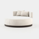 Laskasas Scarlet Chaise Longue in Xangai White weave