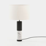 Laskasas Sharon Table Lamp in Carrara Polished Marble