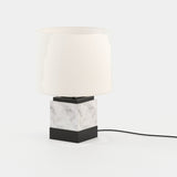 Laskasas Smith Table Lamp in Carrara Polished Marble