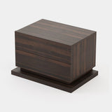 Laskasas Uso Bedside Table in Smoked Eucalyptus Veneer Matte, third view