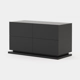 Laskasas Uso Chest of Drawers in Black Lacquer Matte