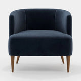 Laskasas Veera Armchair in Vienna Deep Blue velvet, second view