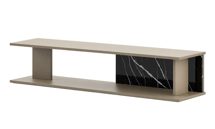 Laskasas Will Storage Unit – Beige Grey Lacquer Matte