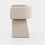 Laskasas Yasmin Accent Chair in Xangai White weave, third view