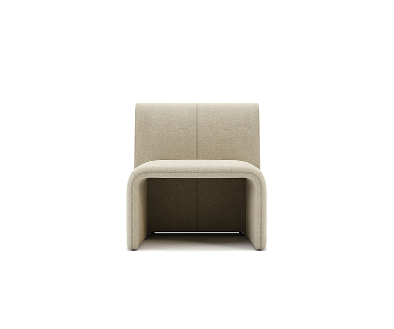 The Legacy Armchair: A testament to Domkapa's innovative spirit. This armless chair prioritizes comfort with a modern design.