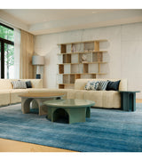La Cascata Bookcase, styled living room view