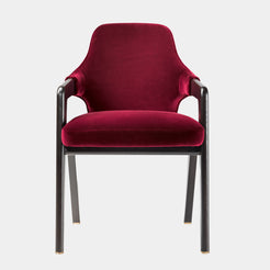 Livraria Rich Red Velvet Dining Chair