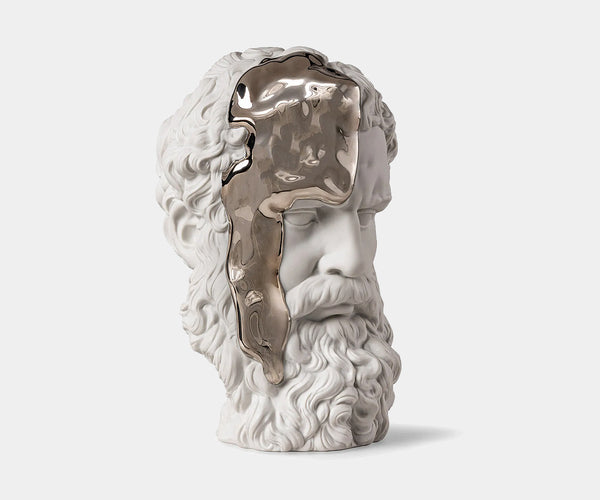 Lladro Eternal Fluidity Thinker Sculpture, luxury porcelain bust for premium home décor.