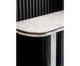 Logan Sahara Noir Marble Console Table: Luxury Entryway Furniture, alternative angle