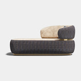 Louis Contoured Shell Luxury Chaise Longue, alternative angle